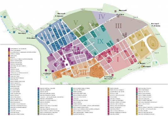 mappa scavi di pompei